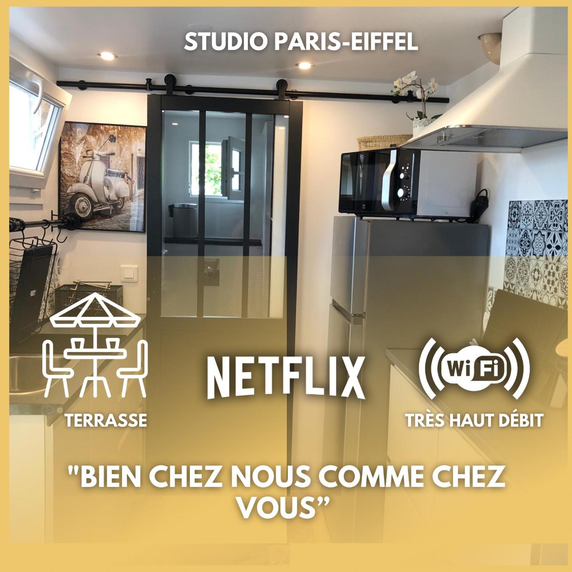 Paris-Eiffel, Bienvenue -Terrasse -Netflix Apartment Пантен Екстериор снимка